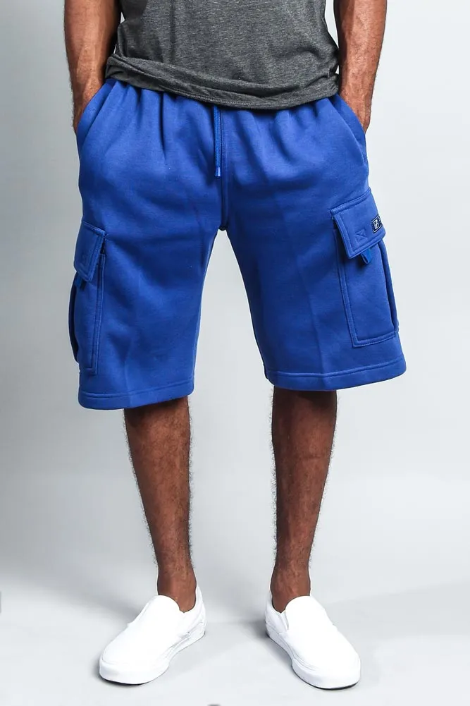 Men's Solid Fleece Heavyweight Cargo Shorts