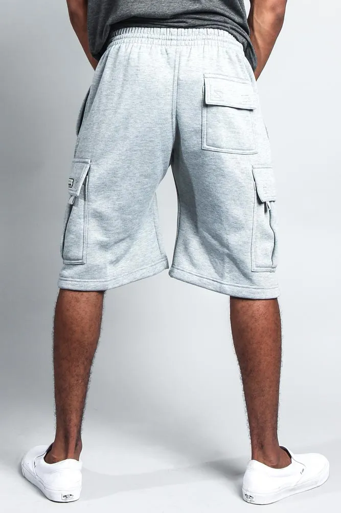 Men's Solid Fleece Heavyweight Cargo Shorts