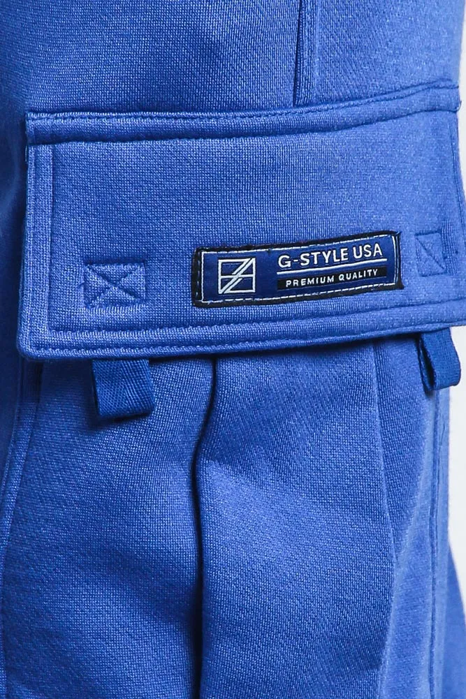 Men's Solid Fleece Heavyweight Cargo Shorts