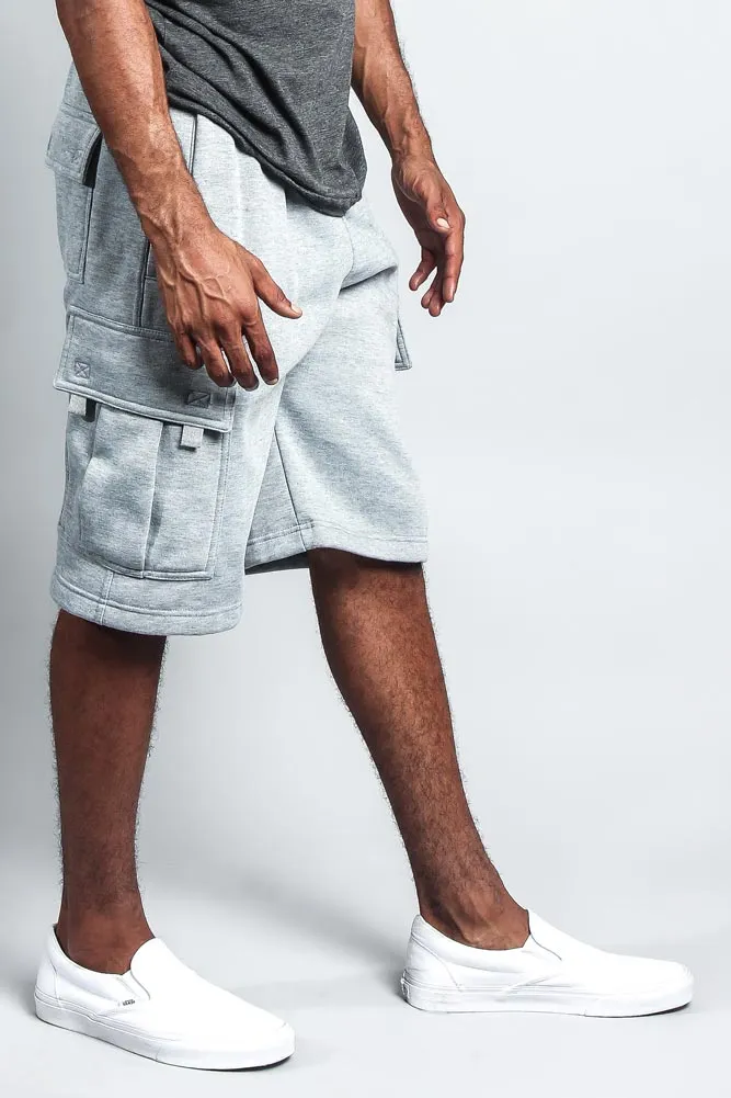 Men's Solid Fleece Heavyweight Cargo Shorts