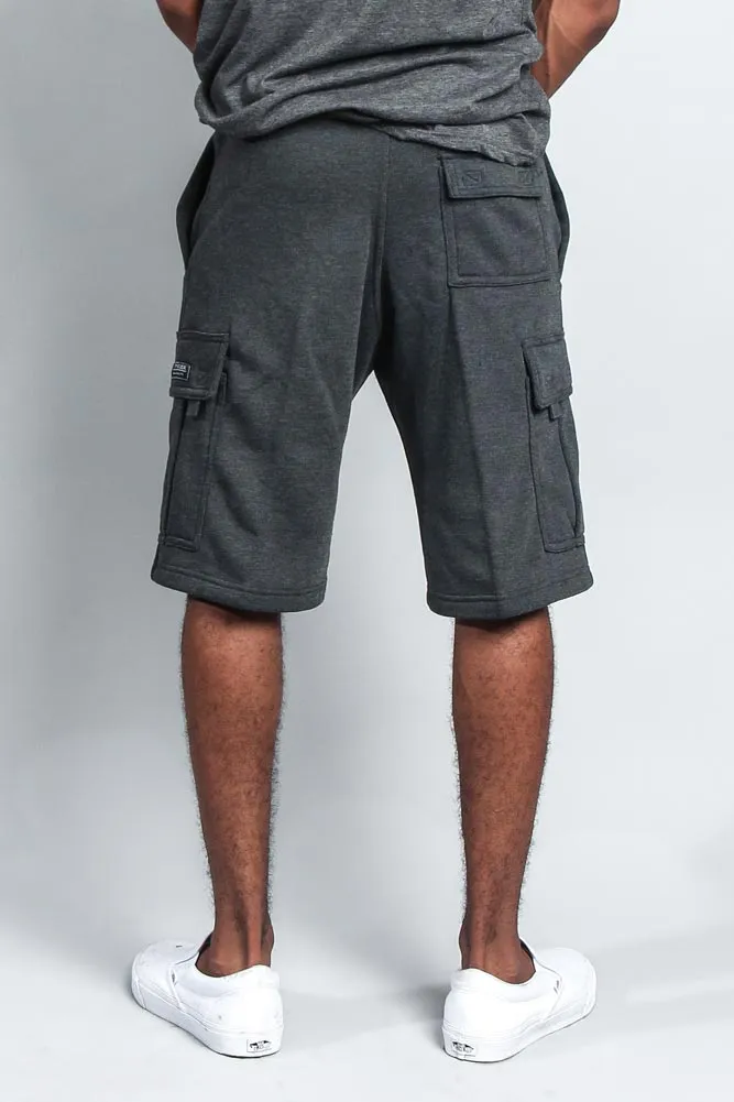 Men's Solid Fleece Heavyweight Cargo Shorts