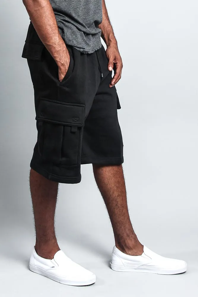 Men's Solid Fleece Heavyweight Cargo Shorts