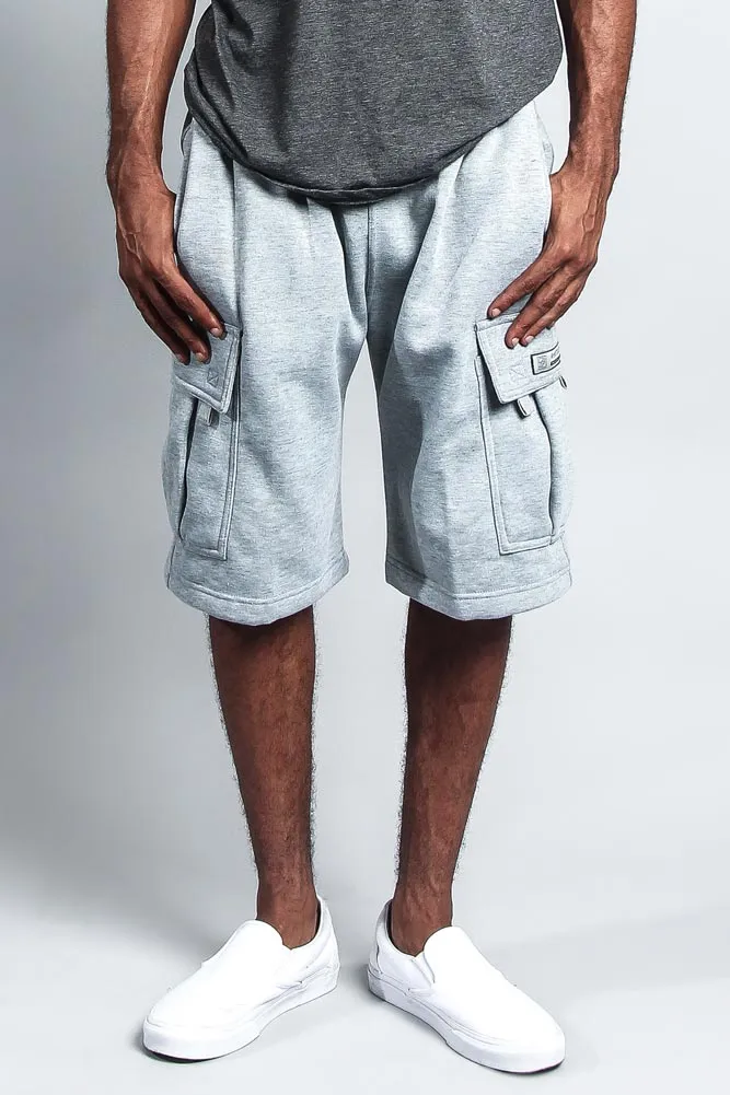 Men's Solid Fleece Heavyweight Cargo Shorts