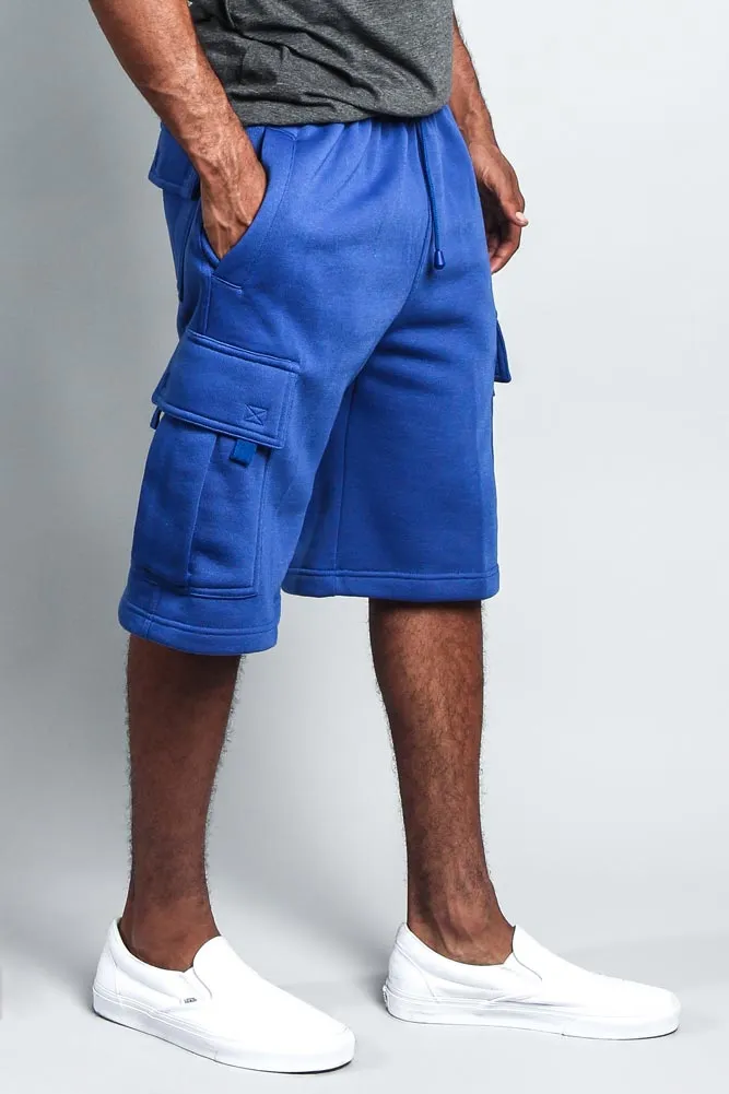 Men's Solid Fleece Heavyweight Cargo Shorts