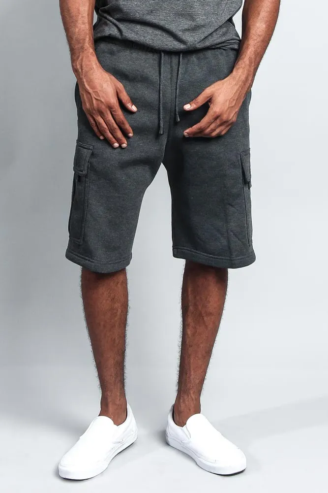 Men's Solid Fleece Heavyweight Cargo Shorts