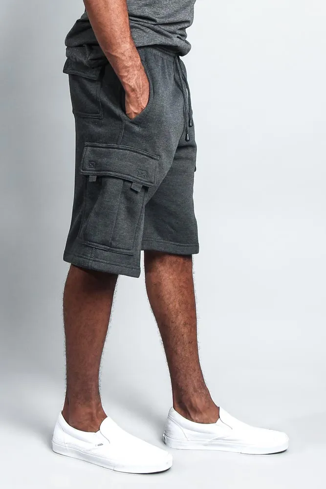 Men's Solid Fleece Heavyweight Cargo Shorts