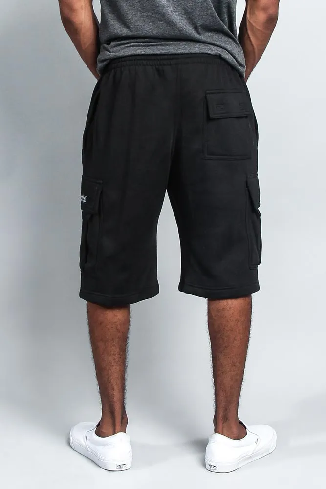 Men's Solid Fleece Heavyweight Cargo Shorts