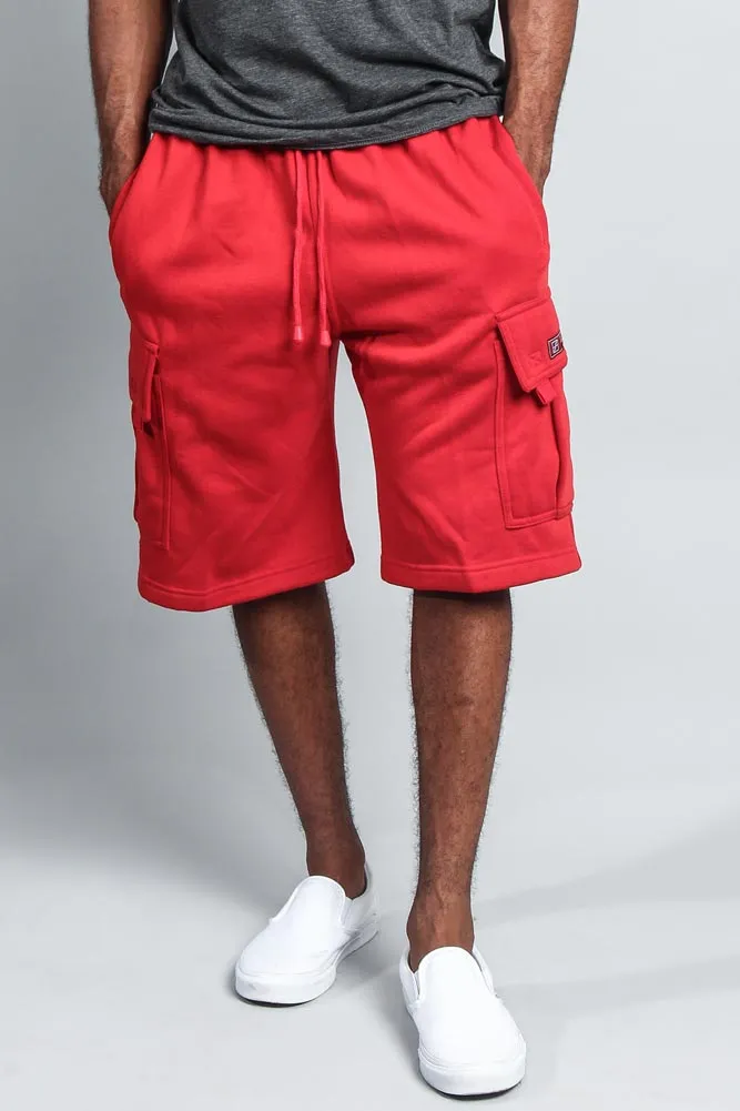 Men's Solid Fleece Heavyweight Cargo Shorts