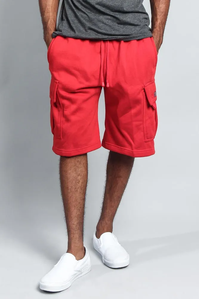 Men's Solid Fleece Heavyweight Cargo Shorts