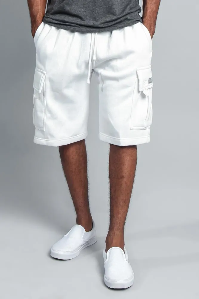 Men's Solid Fleece Heavyweight Cargo Shorts