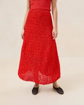 Meredith Poppy Woven Ribbon Skirt