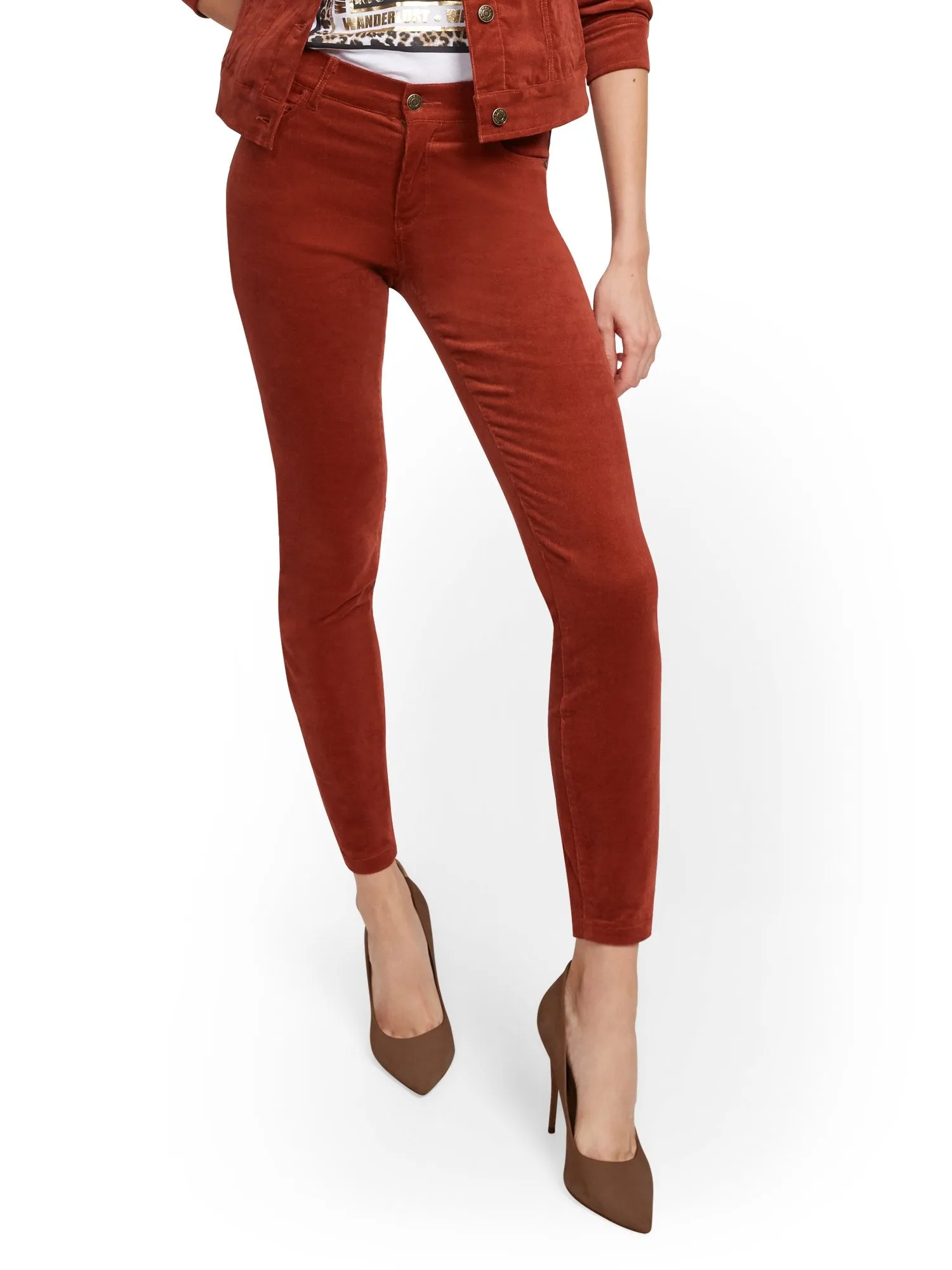 Mid-Rise Super-Skinny Jeans - Corduroy