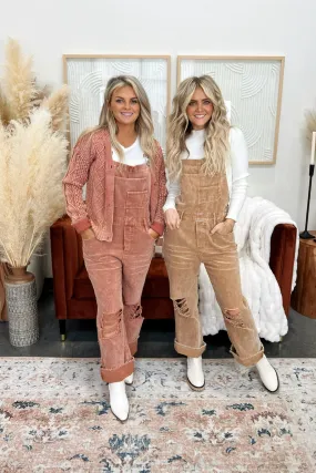 Moab Distressed Corduroy Overalls