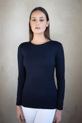 No2morrow Tara Long Sleeve Microfibre Top in black or White