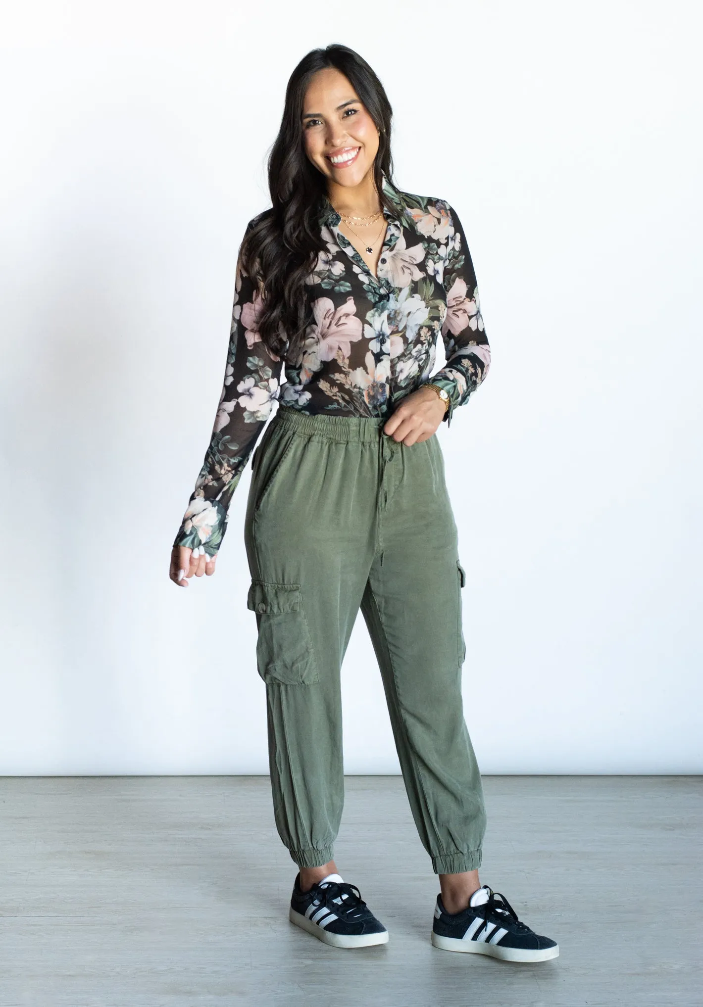 Out Of Office Olive Green Cargo Pants