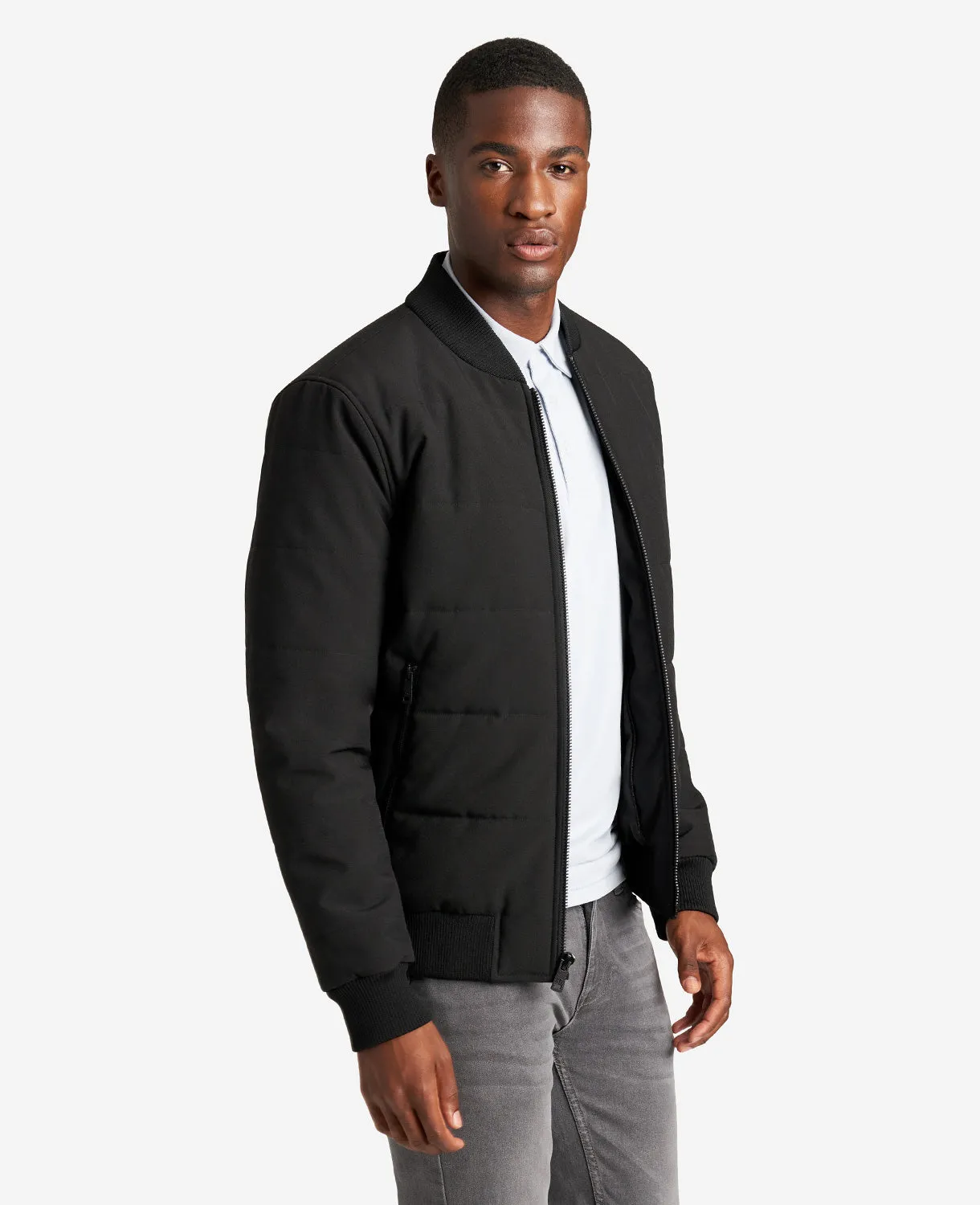 Oxford Detachable Hooded Bomber Jacket