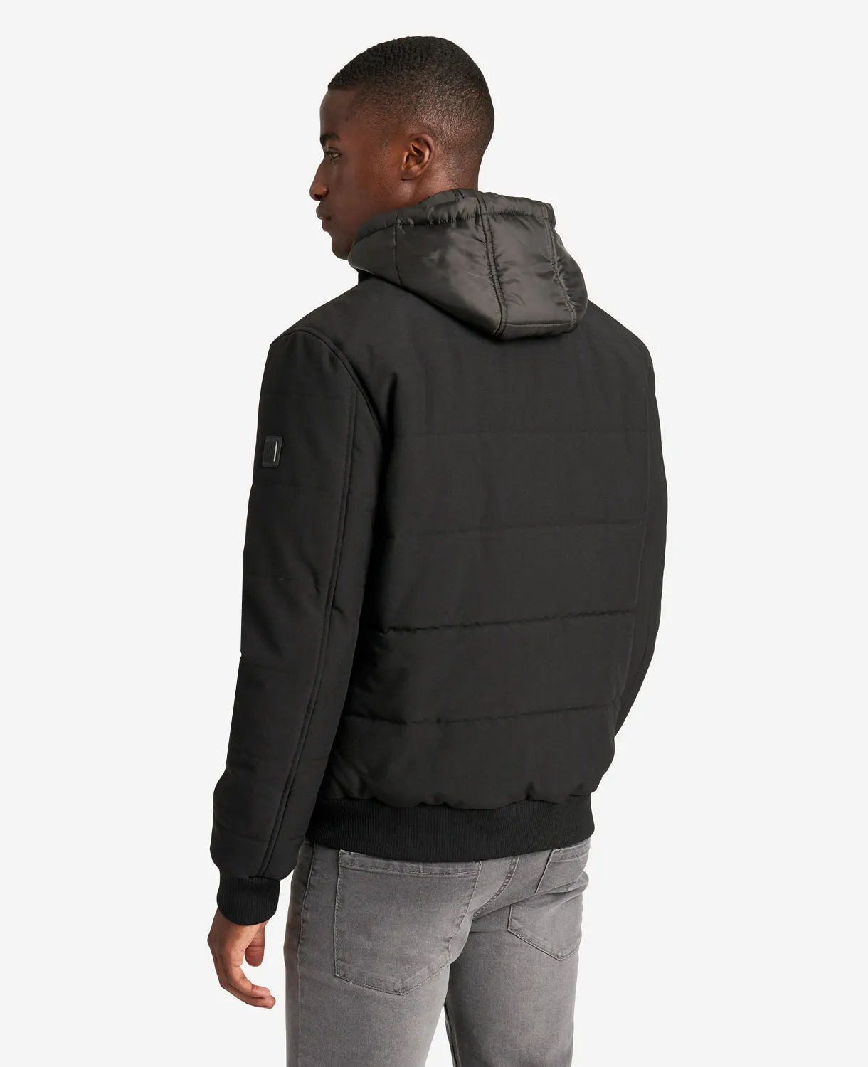 Oxford Detachable Hooded Bomber Jacket