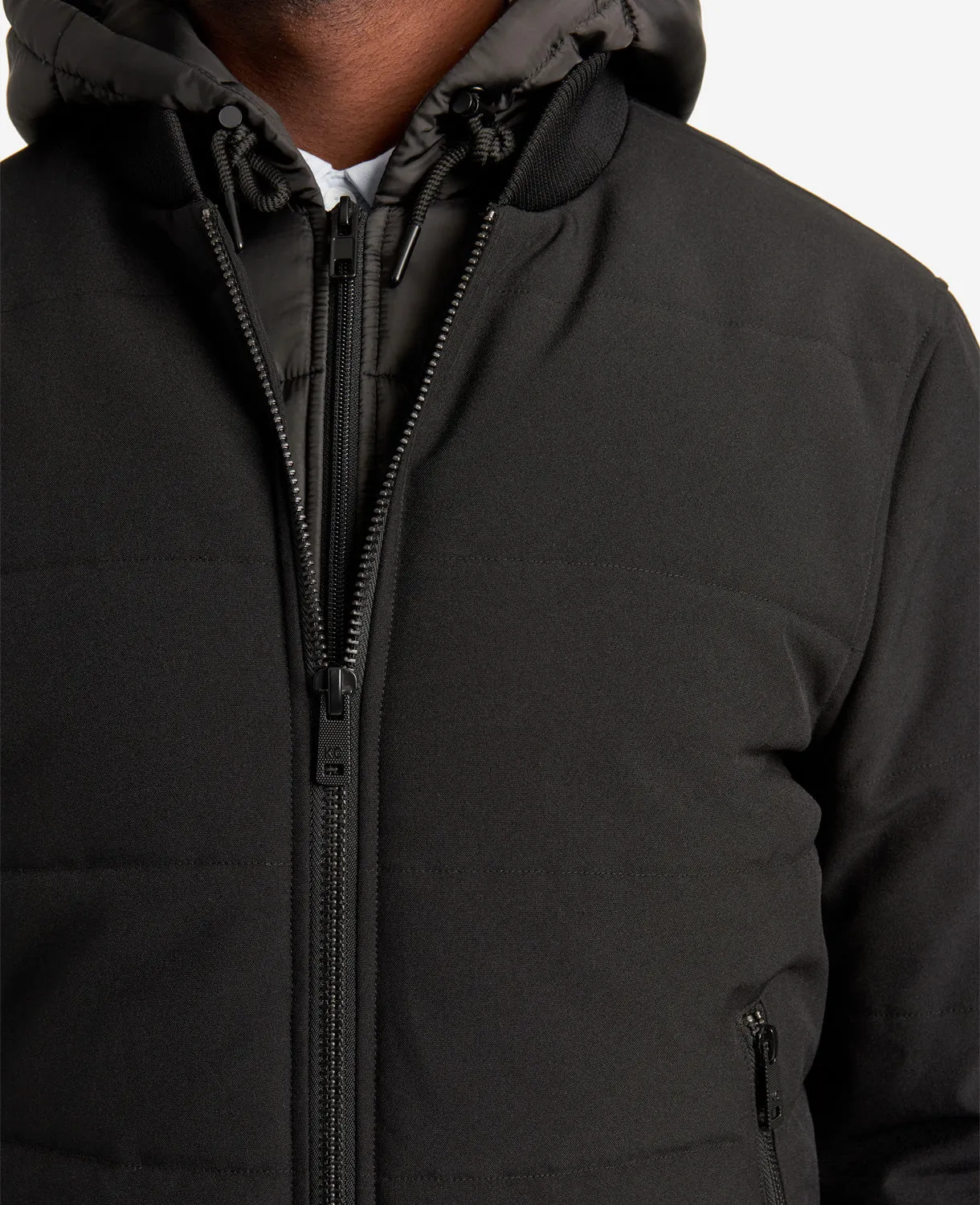 Oxford Detachable Hooded Bomber Jacket