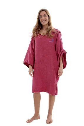 Pink Surf Poncho - One Size - Cotton - with sleeves