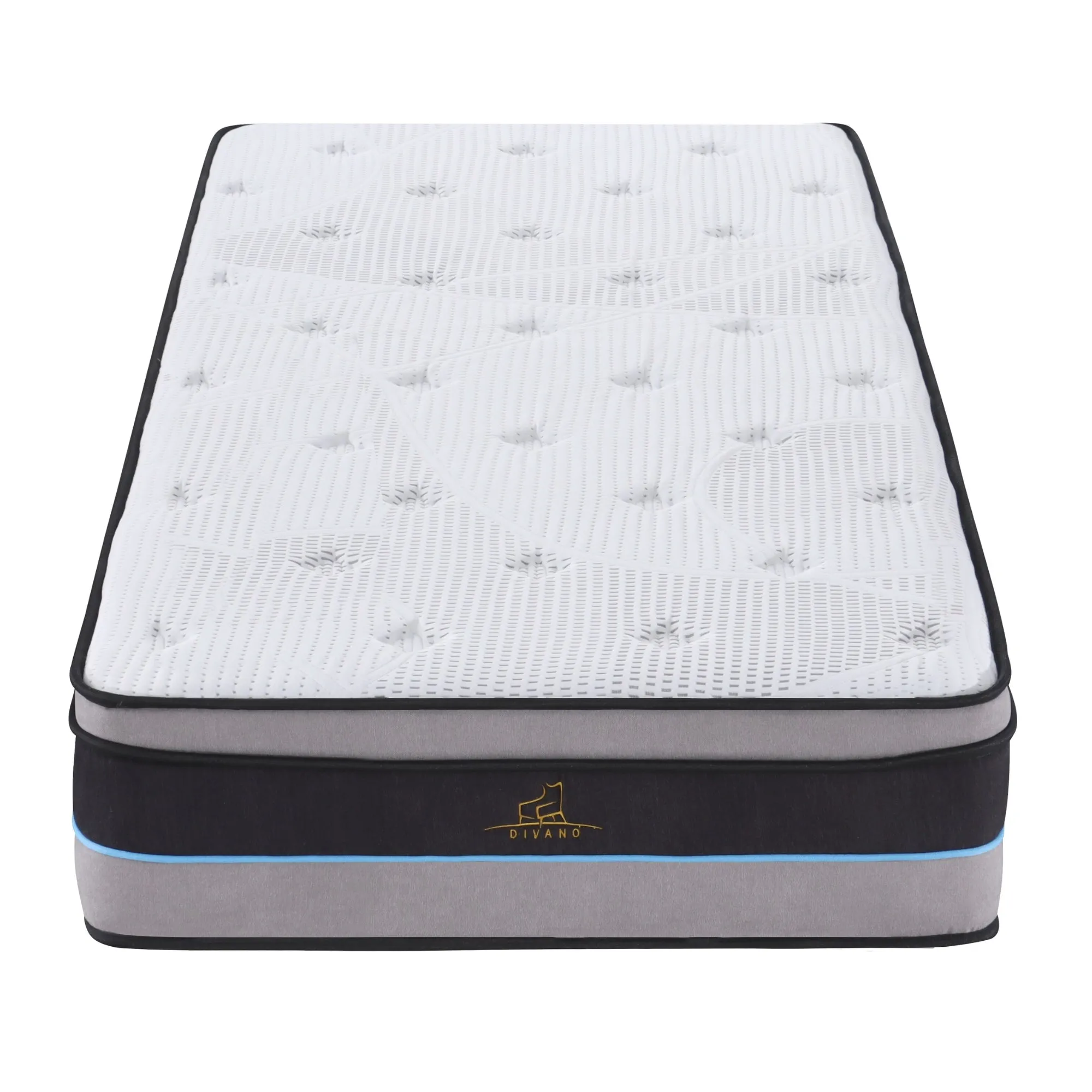 Plush Single Size Pocket Spring Mattress with Certipur Foam