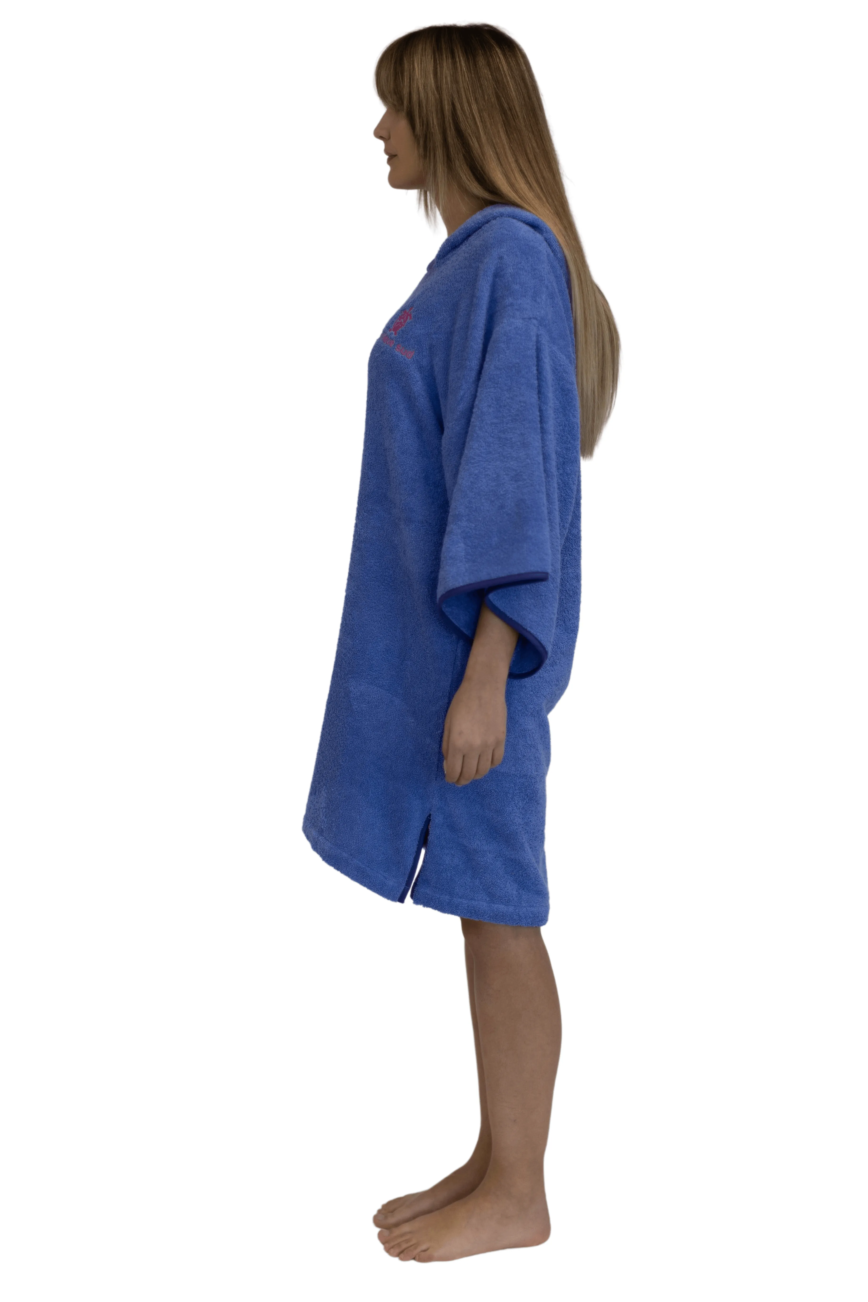 Purple Surf Poncho - One Size - Cotton - with sleeves