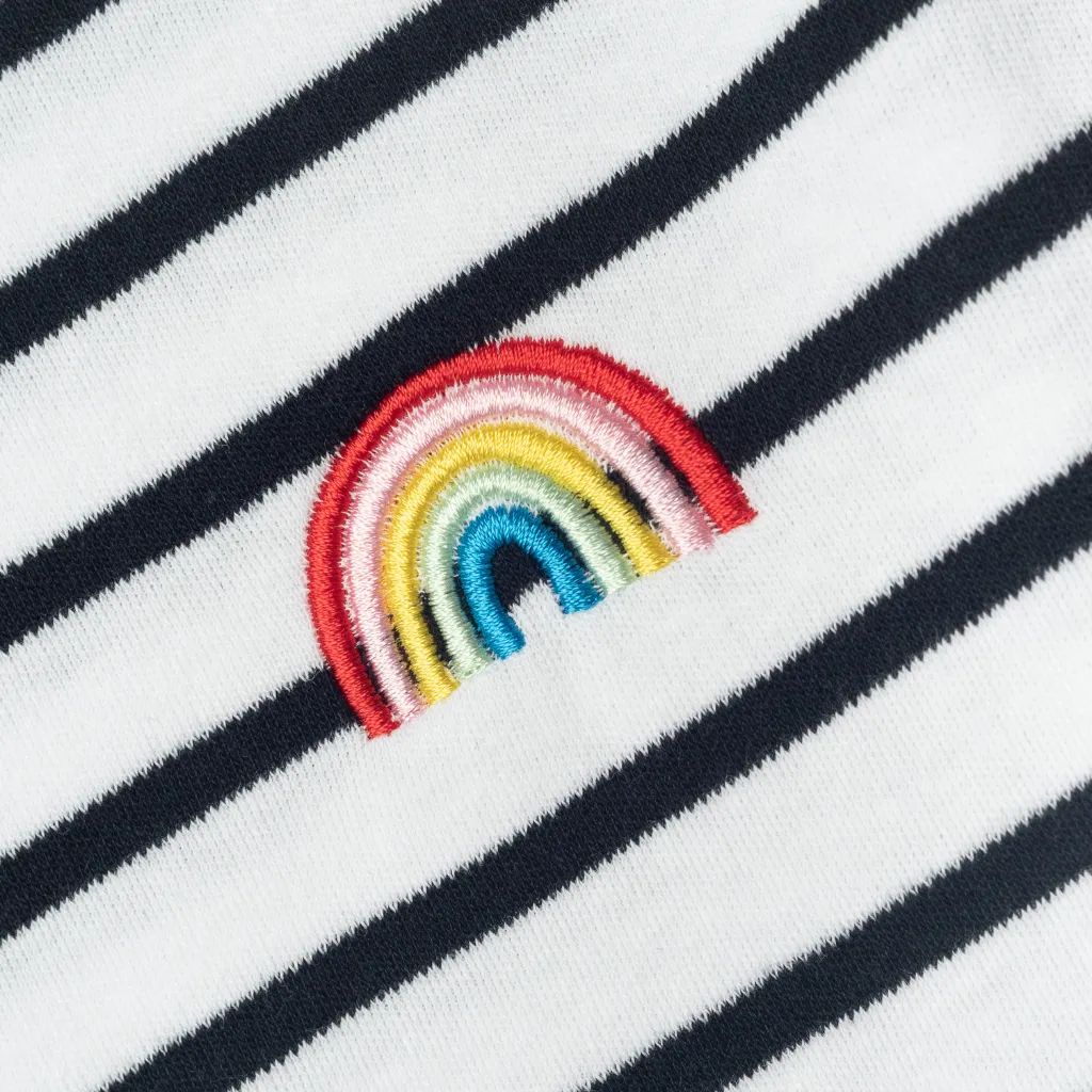 Rainbow   Stripes Breton T-Shirt - White