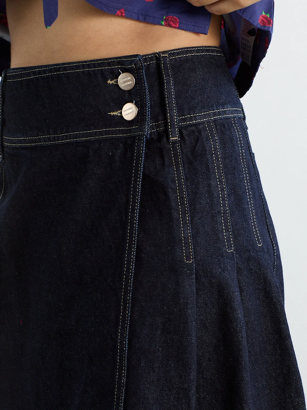 Raye Denim Skirt - Dark Indigo