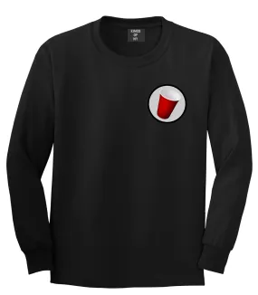 Red Party Cup Chest Mens Long Sleeve T-Shirt