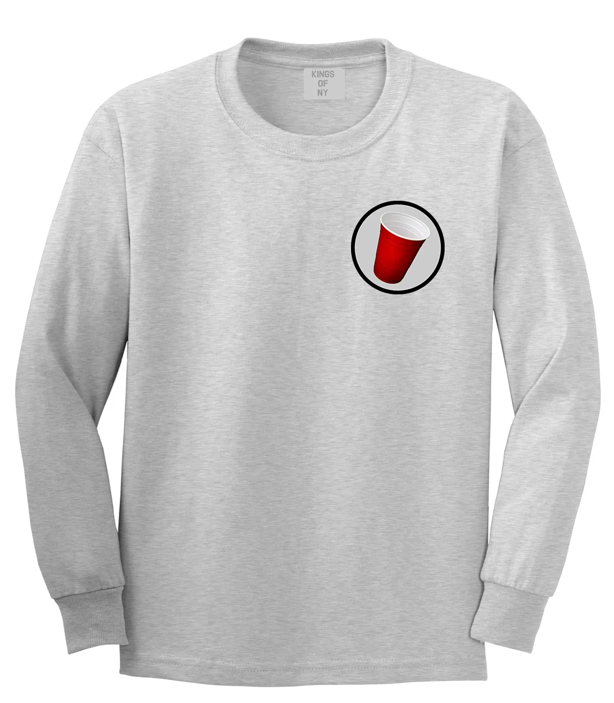 Red Party Cup Chest Mens Long Sleeve T-Shirt