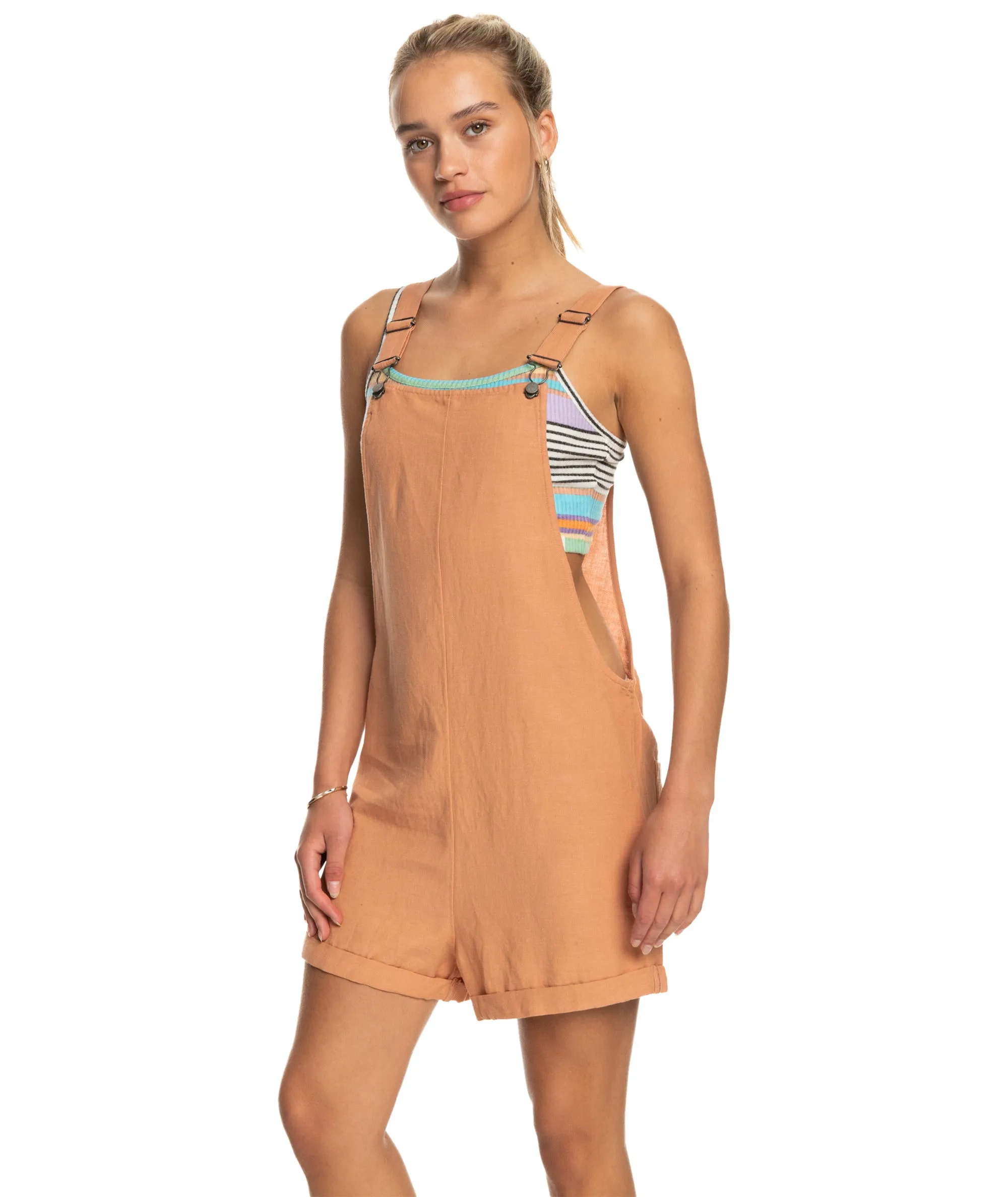 Roxy Silver Sky Again Romper-Cork