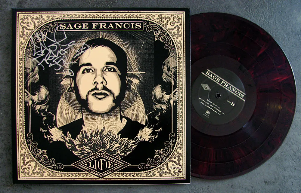 Sage Francis - LI(F)E SIGNED Red Vinyl 2xLP   EXTRAS