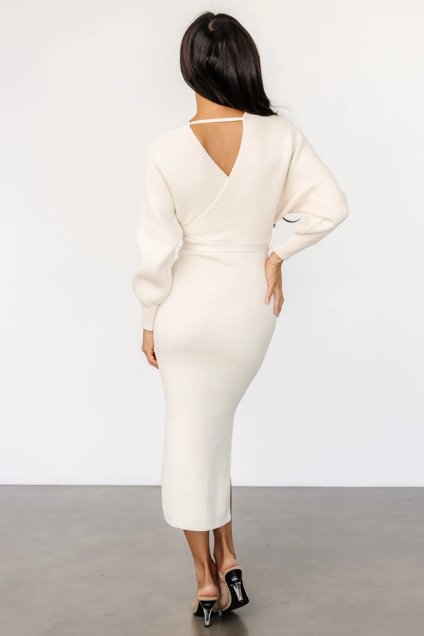 Sammi Faux Wrap Dress | Cream