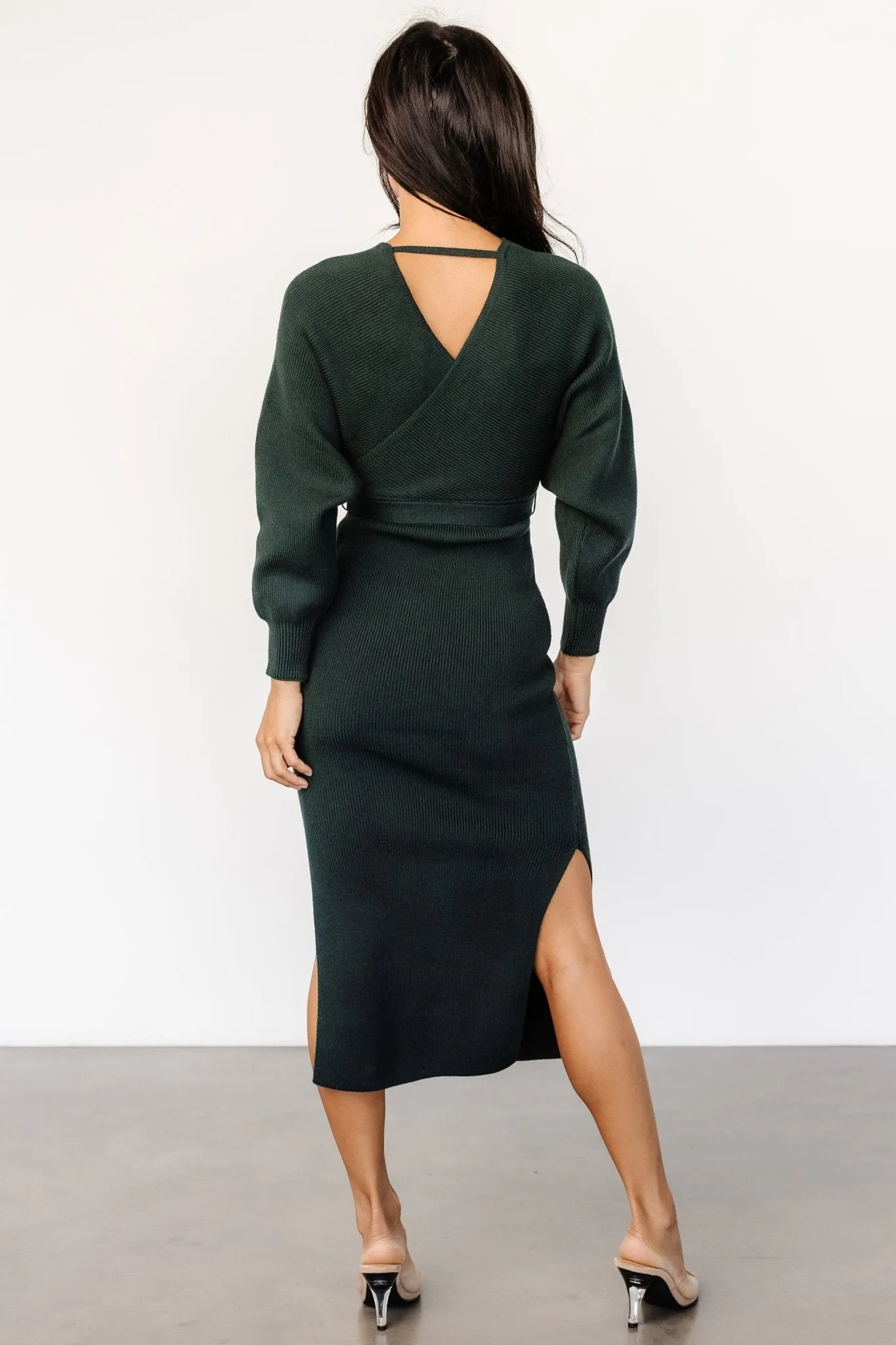 Sammi Faux Wrap Dress | Deep Pine