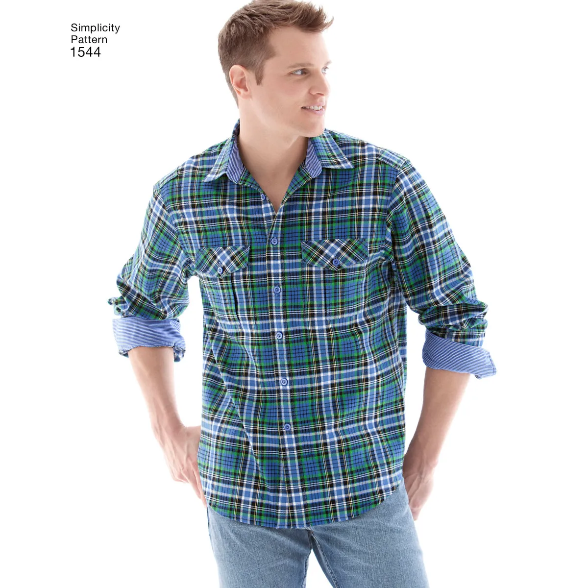 Simplicity Sewing Pattern 1544 Men’s Shirt with Fabric Variations