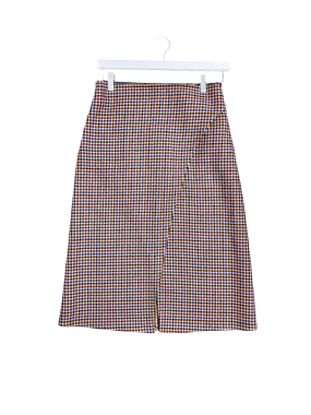 Size 10 | Scanlan Theodore Brown Check Midi Skirt