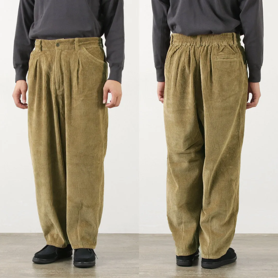 SLOW HANDS / Wide Corduroy Poofy Tuck Pants