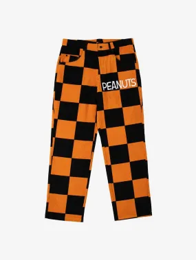 Snoopy Black & Orange Corduroy Pants