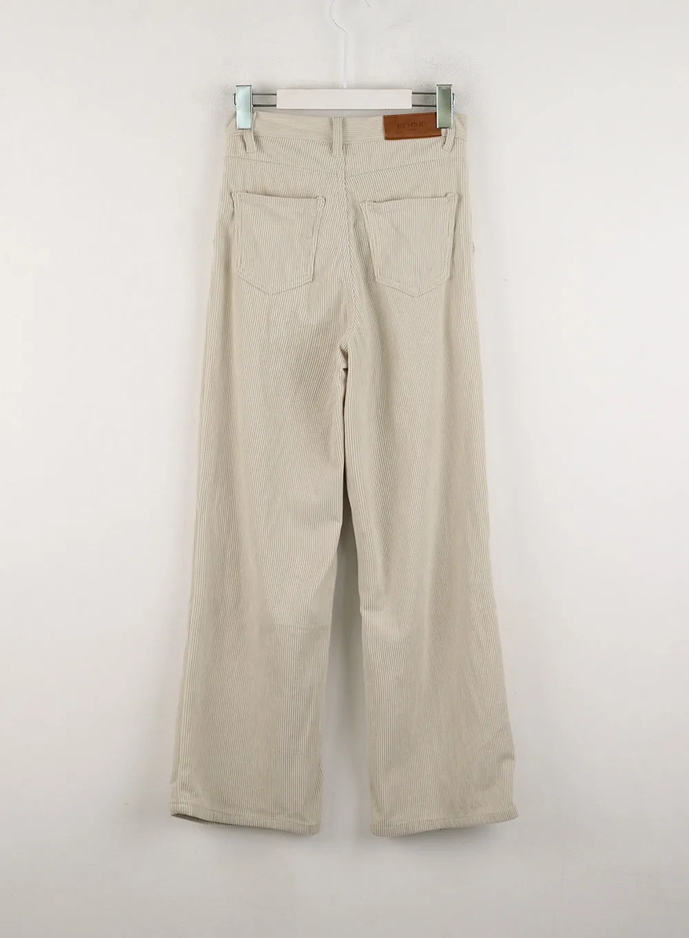 Solid Corduroy Straight Leg Pants OD318