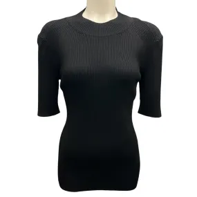 Stella McCartney Black Technical Compact Rib Knit Top