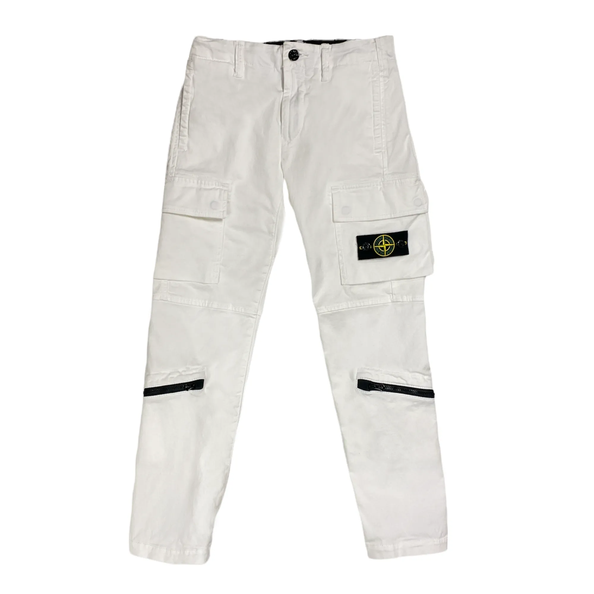 Stone Island White Cargo Pants