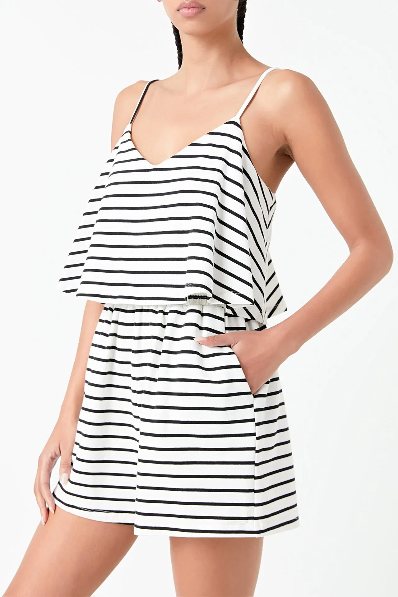 Stripe Knit Romper