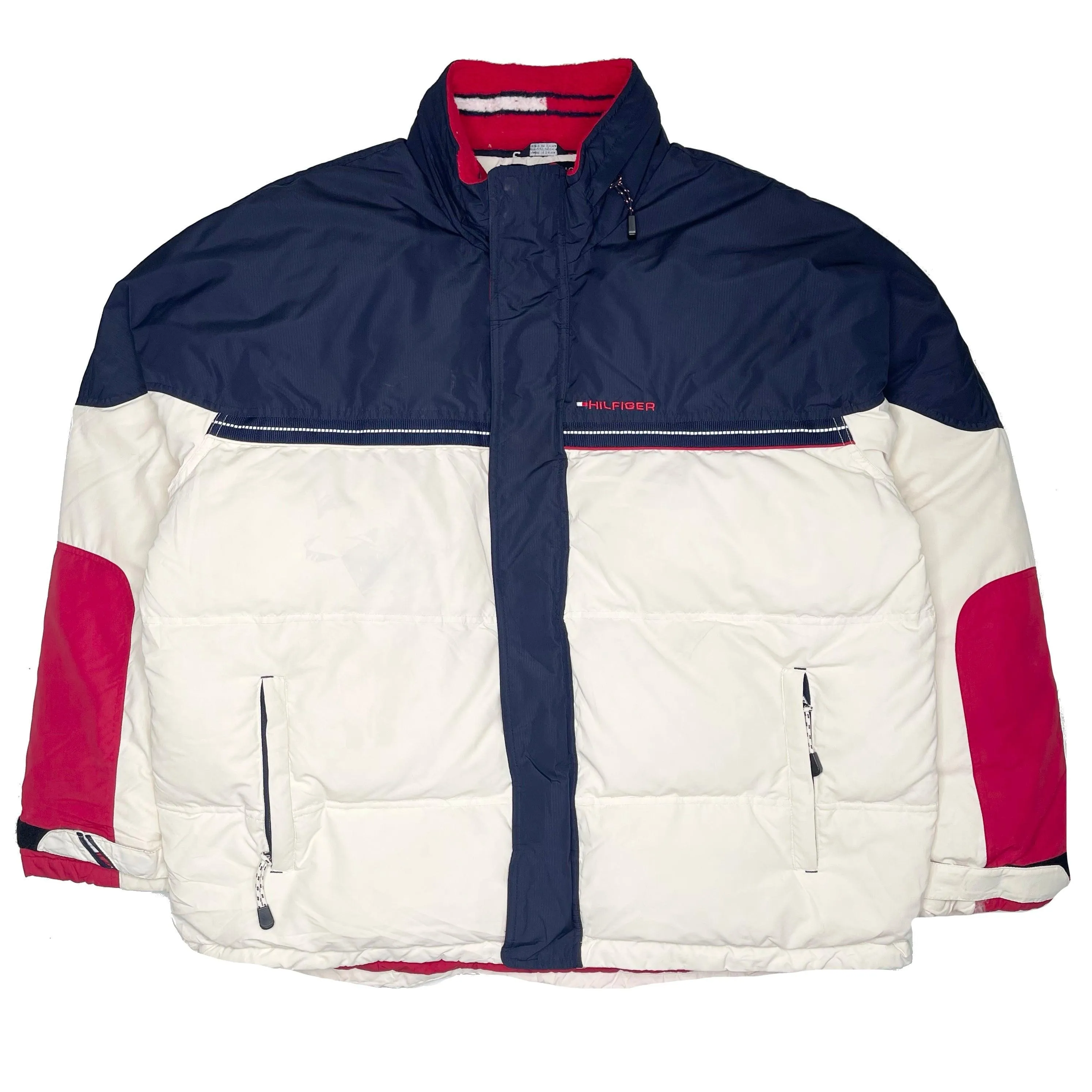 Tommy Hilfiger 00s heavyweight colour block puffer jacket (XXL)