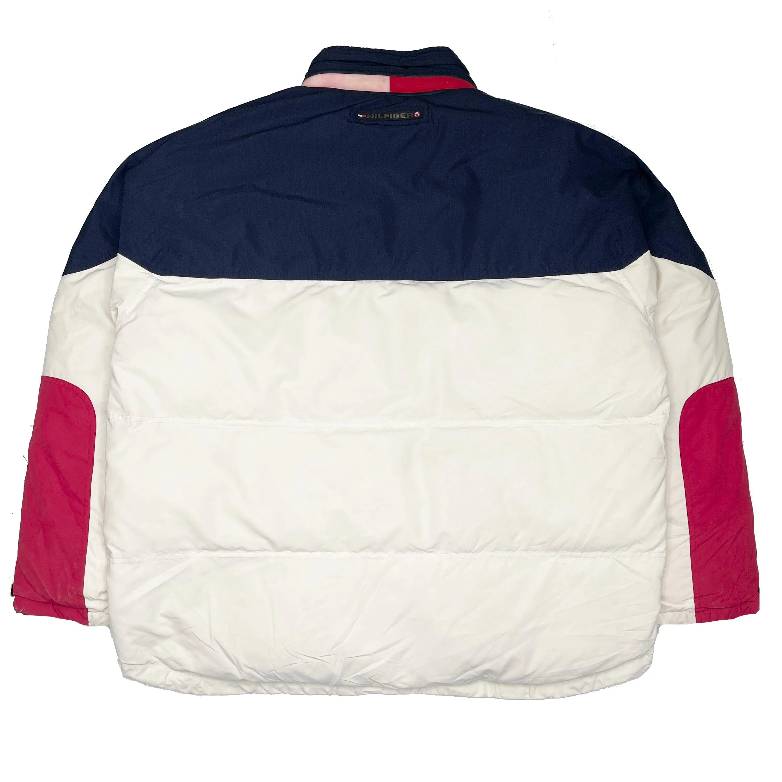 Tommy Hilfiger 00s heavyweight colour block puffer jacket (XXL)