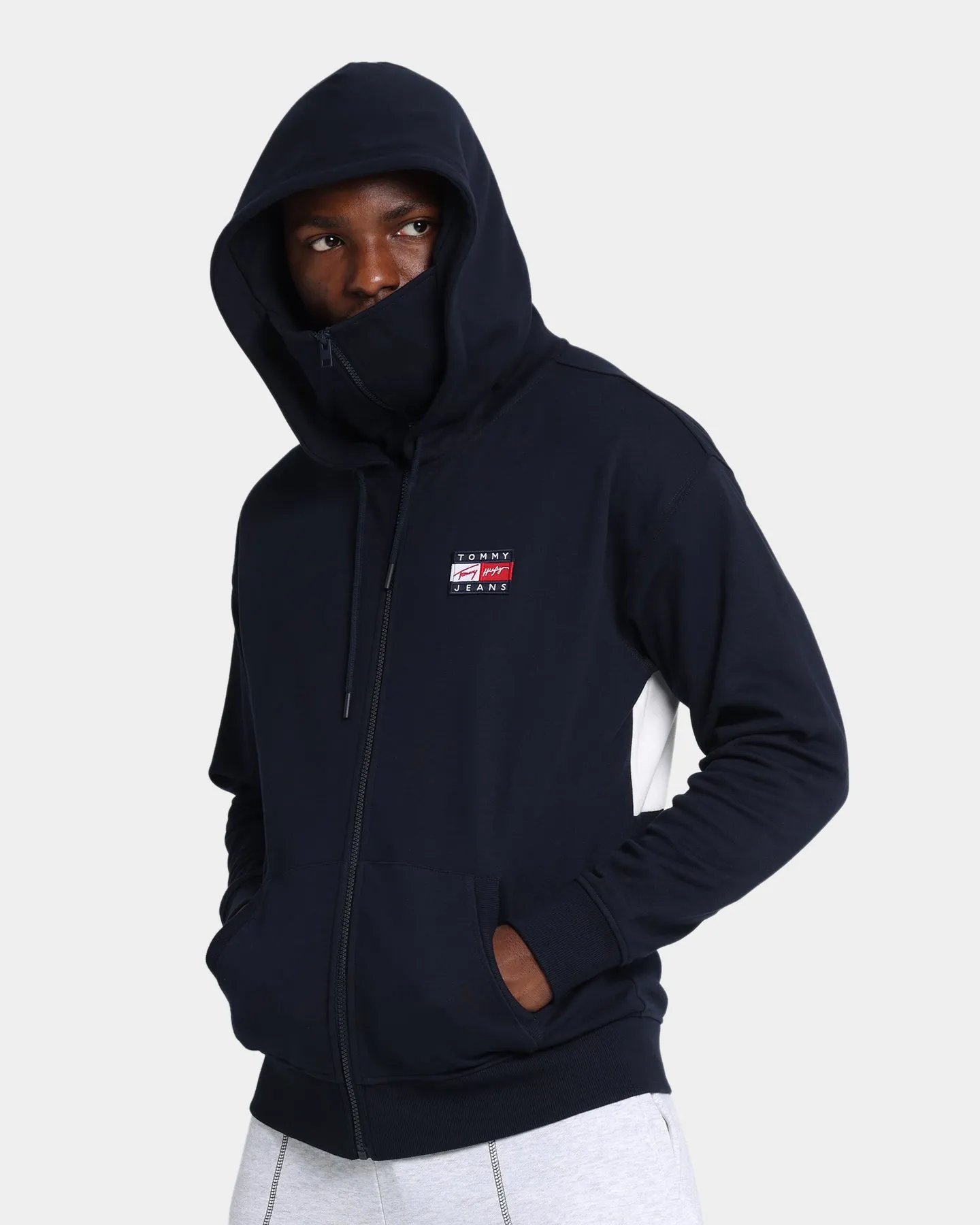 Tommy Jeans Zip-Thru Flag Hoodie Desert Sky