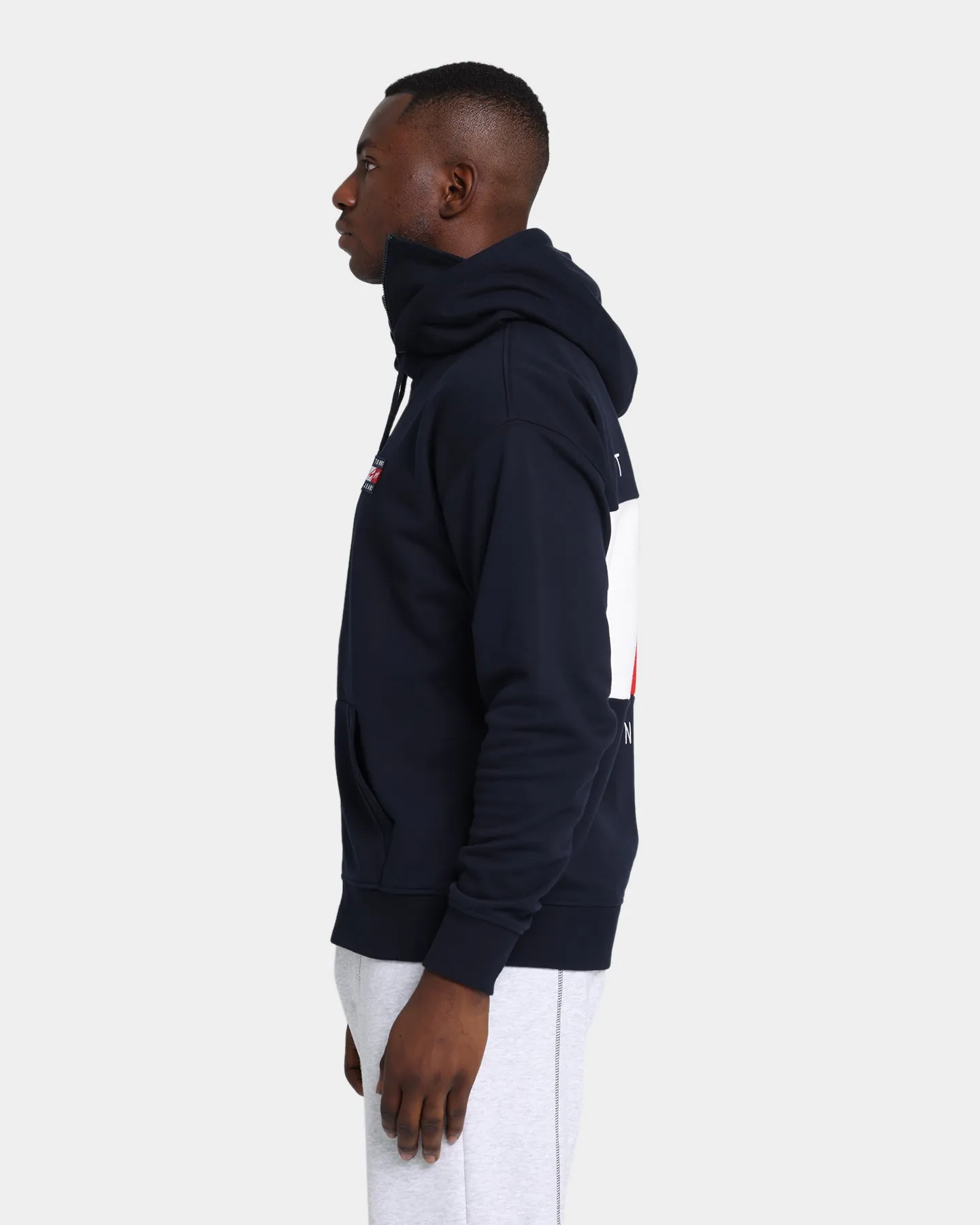 Tommy Jeans Zip-Thru Flag Hoodie Desert Sky