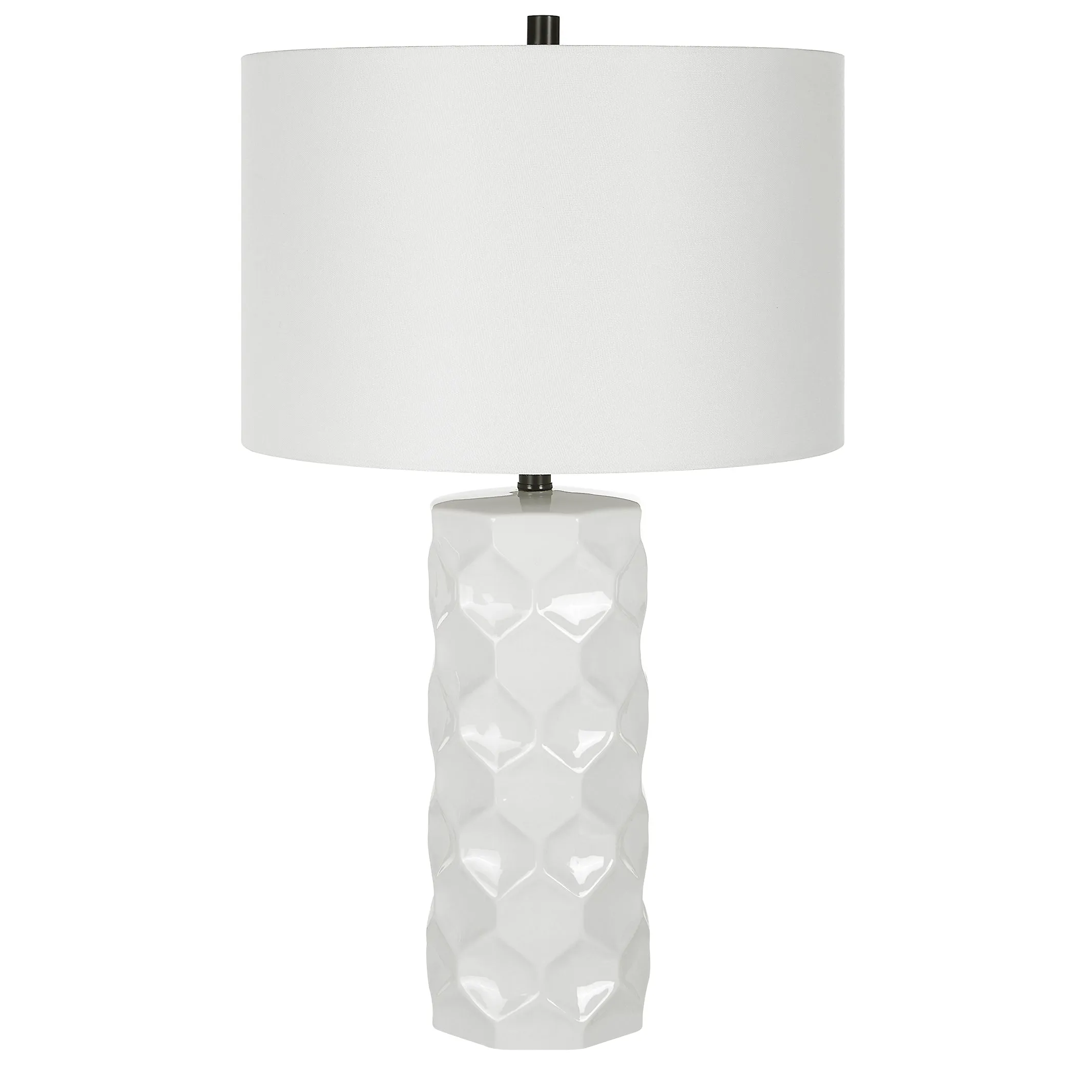 Uttermost Honeycomb White Table Lamp