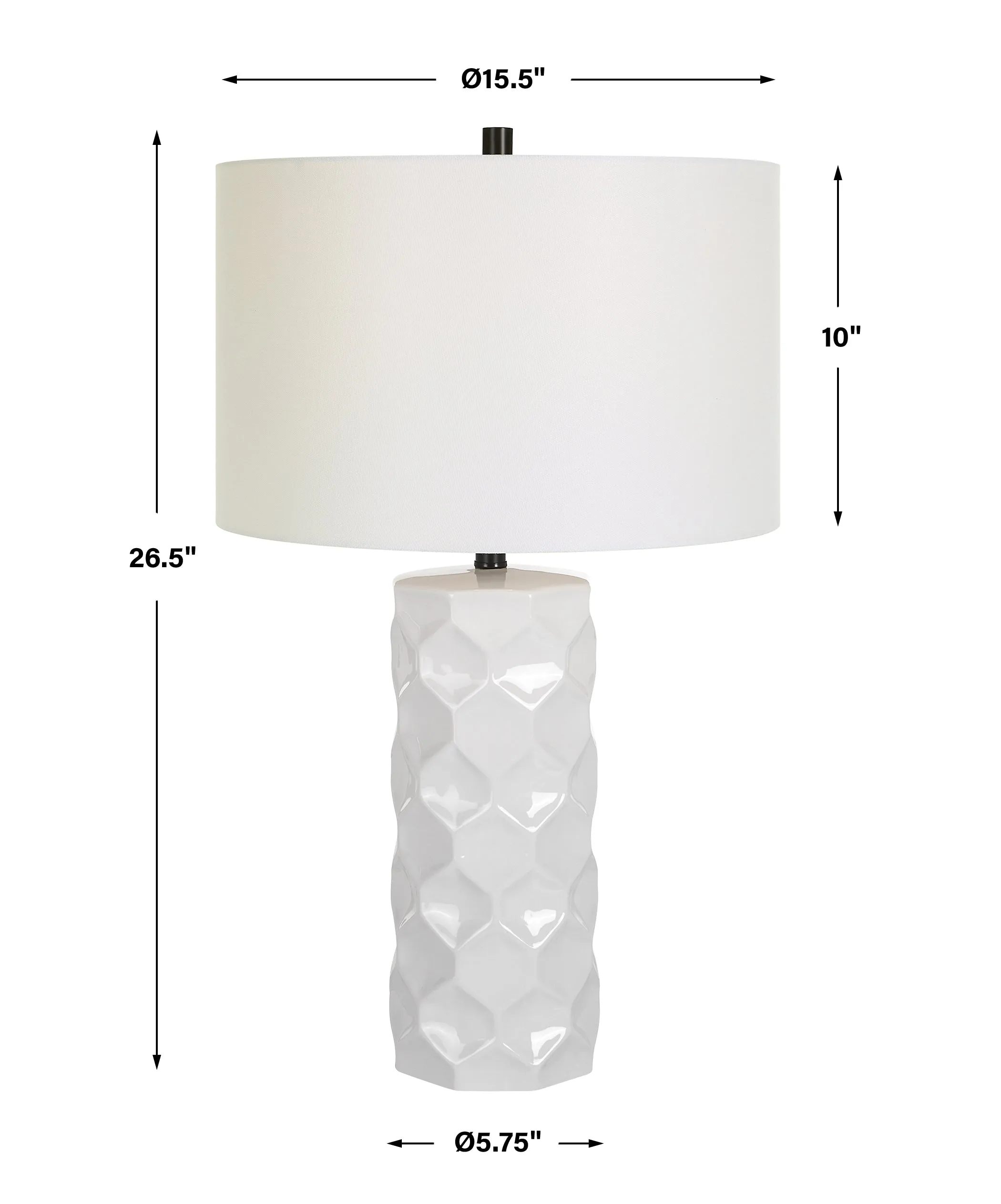 Uttermost Honeycomb White Table Lamp