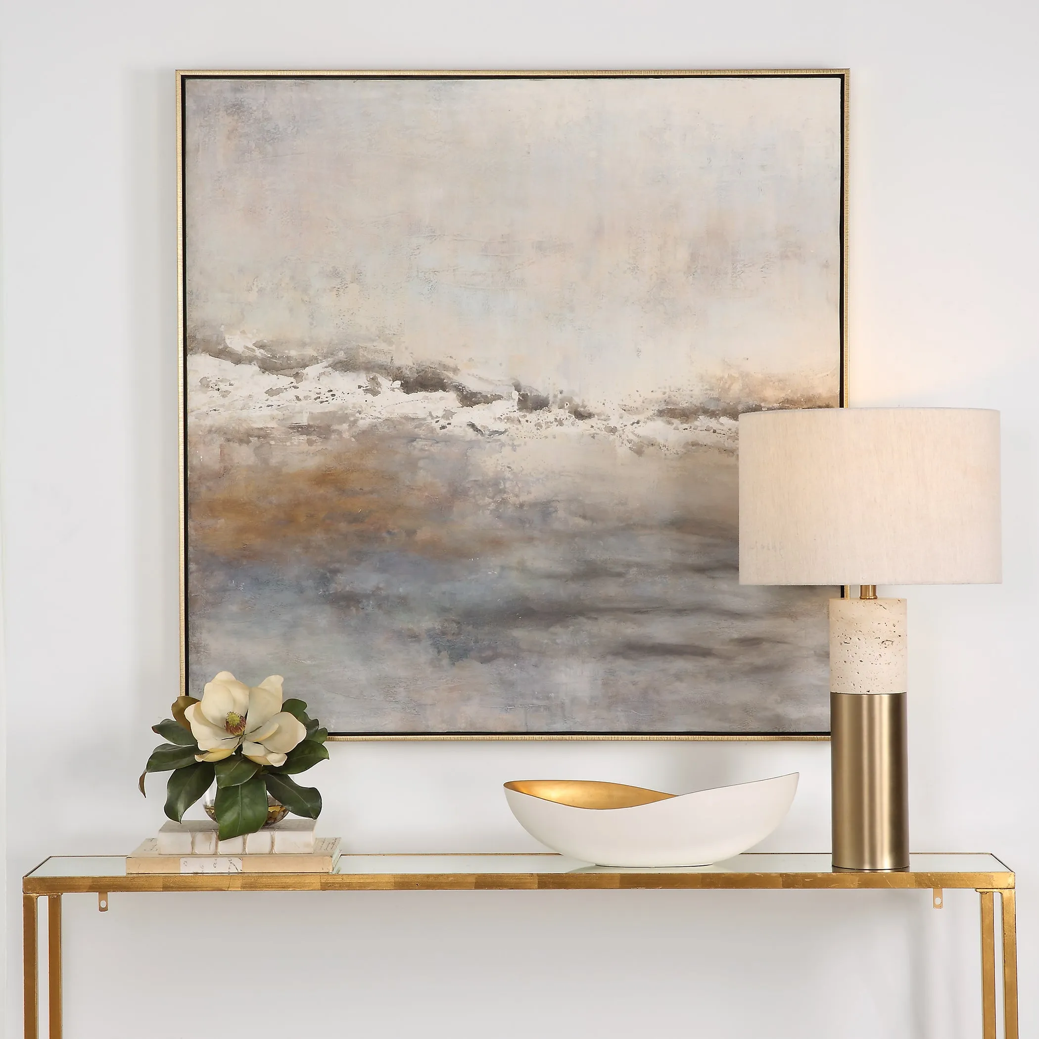 Uttermost Storm Clouds Abstract Hand Painted Art