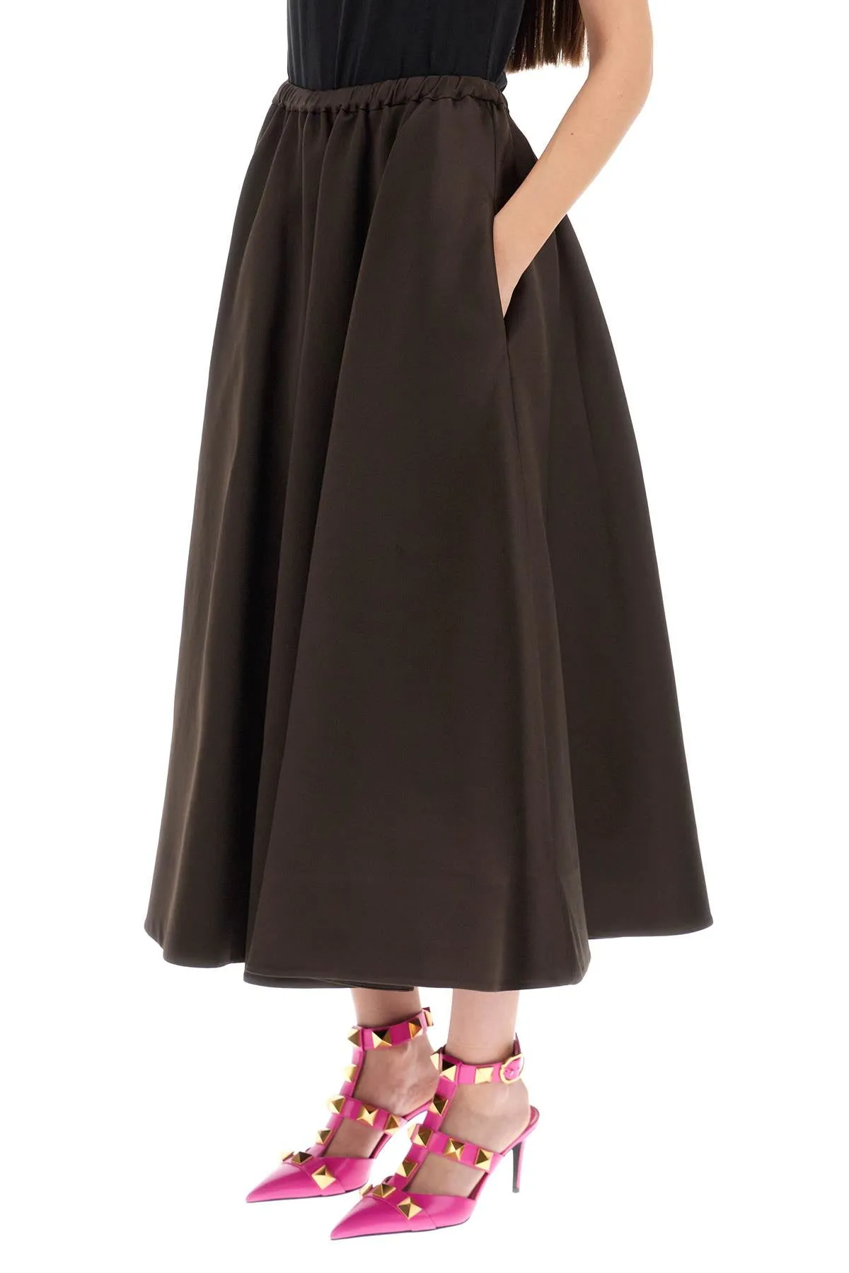 Valentino techno duchesse midi skirt