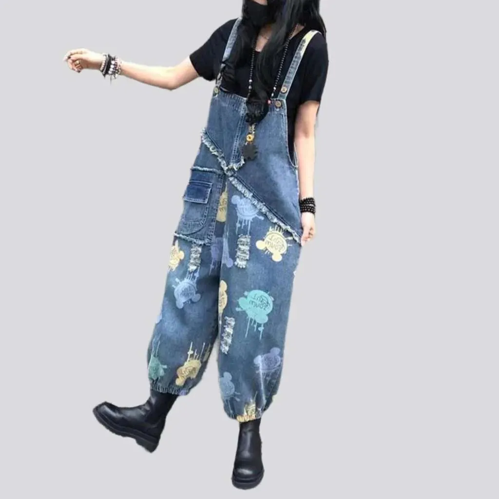 Vintage denim dungaree for ladies